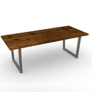 Reclaimed wood farmhouse dining table