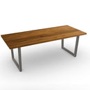 Reclaimed wood farmhouse dining table