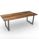 Reclaimed wood farmhouse dining table