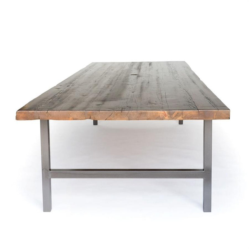 Urban wood and steel dining table