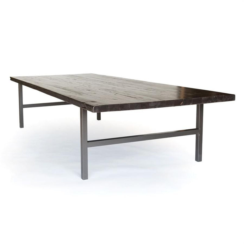 Wood and Steel Conference Table