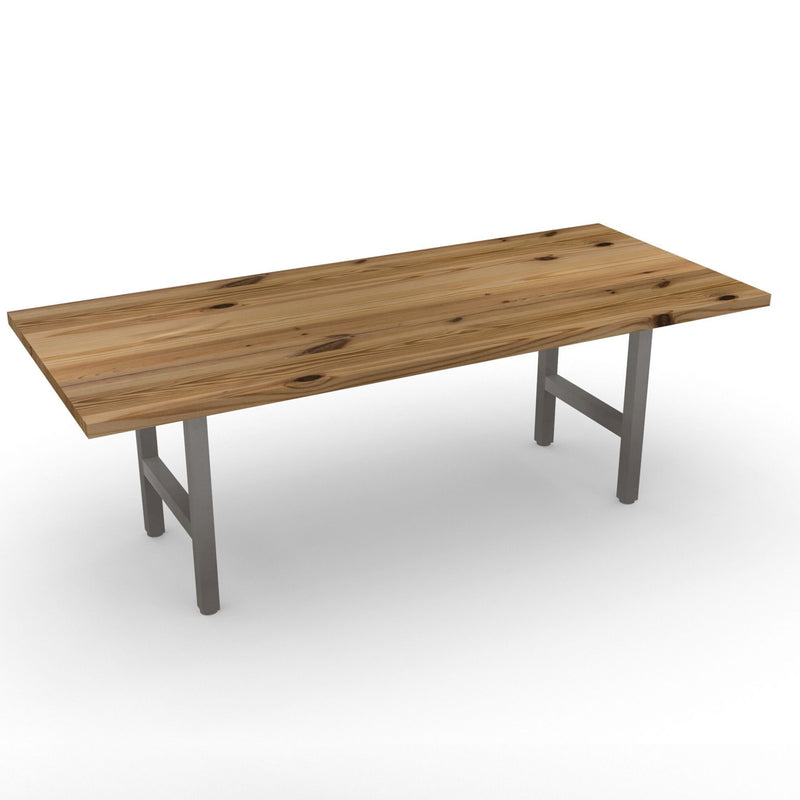 Urban Wood And Steel Conference Table with Narrow Base Style