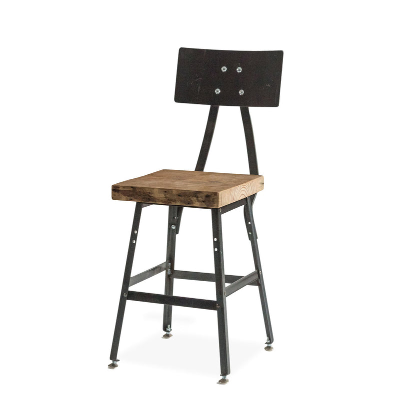Urban design reclaimed wood bar stools