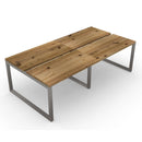 Standard Clear Latitude Double Desk for 4