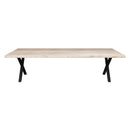 Industrial Modern X- Frame Natural Conference Table