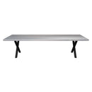 Industrial Modern X Frame Reclaimed Wood Dining Table