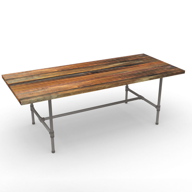 Modern Industry Reclaimed Oil Wood Dining Table