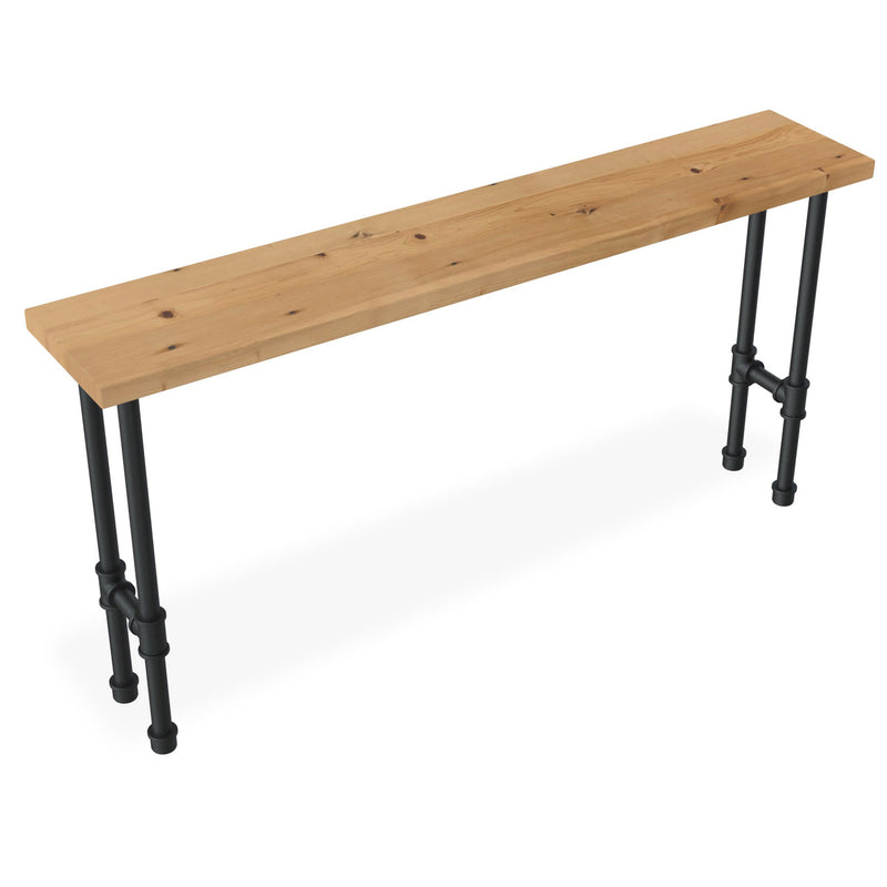 Clear Modern Reclaimed Wood Console Table