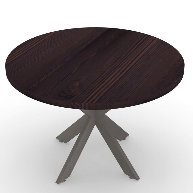 Intersections Dark Walnut Wood Round Meeting Table