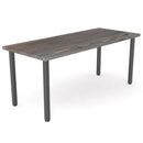 Grey Wood Post Desk