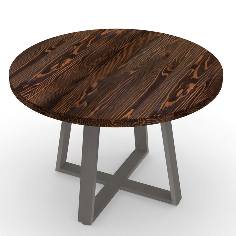 Round Chestnut wood pub table