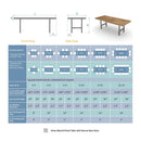 Urban Wood And Steel Conference Table with Narrow Base Style