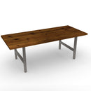 Antique Wood and Steel Conference Table