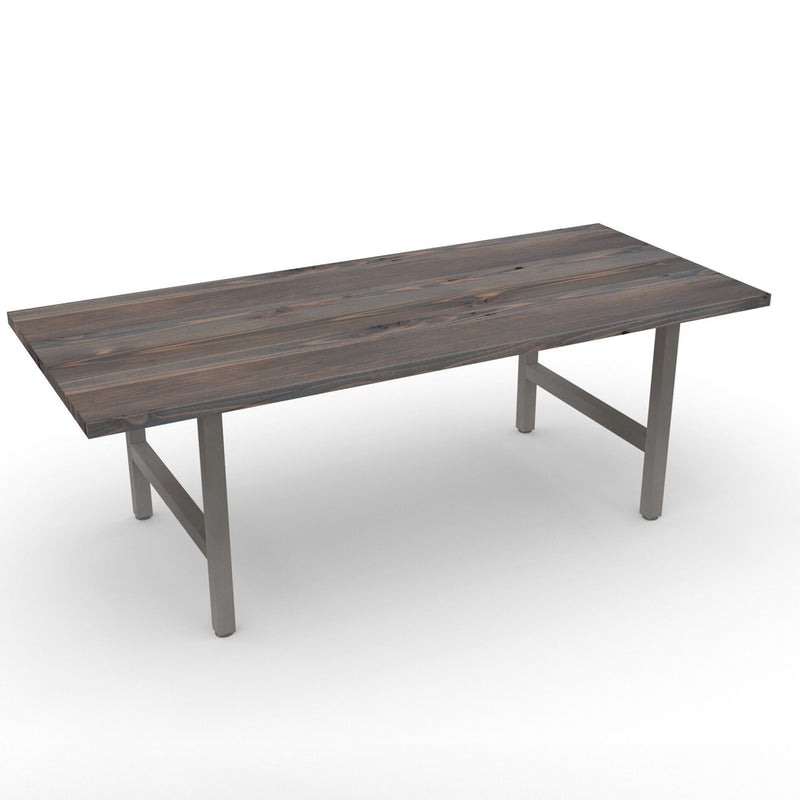 Grey Wood and Steel Conference Table