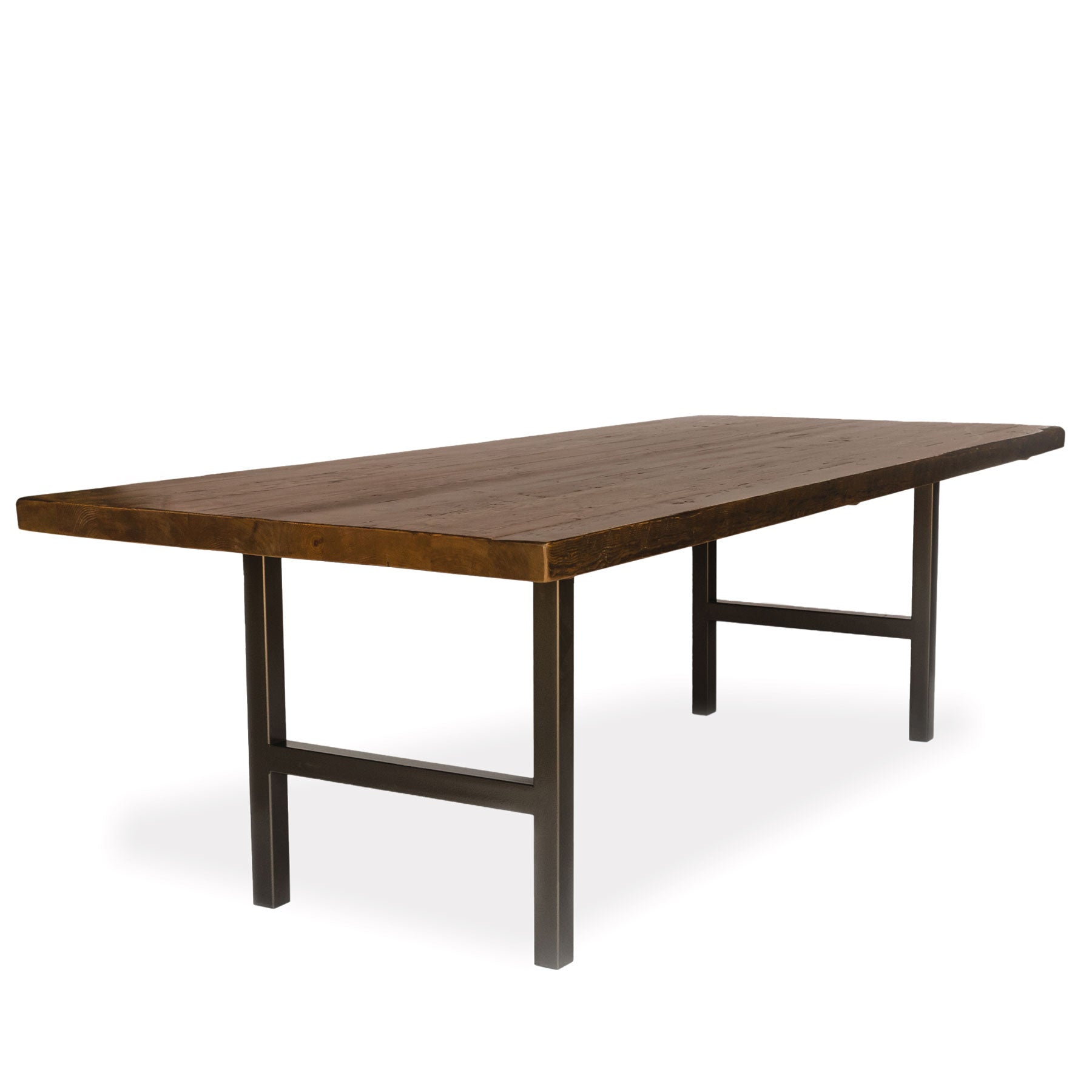 Wood and Steel Dining Table with Narrow Base Urban Collection Urban