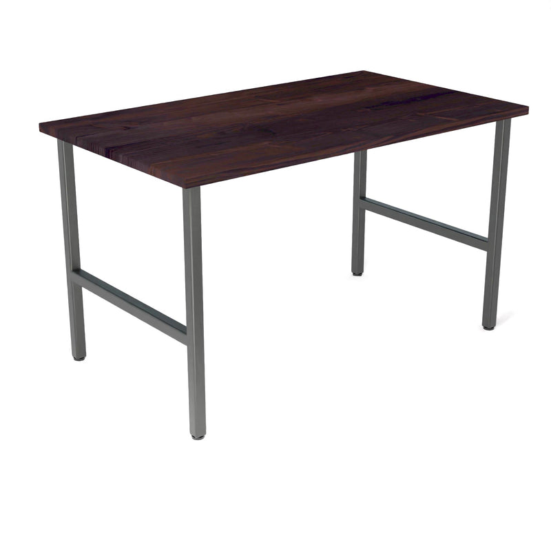 Urban Dark Walnut Wood and Steel Standing Desk