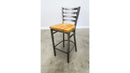 30 Inch Ladder Back Bar Stool (Gun Metal)