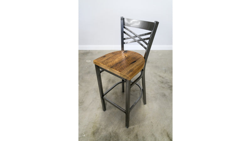 30 Inch X Back Bar Stool (Gun Metal)