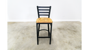 30 Inch Ladder Back Bar Stool (Matte Black)