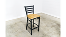 30 Inch Ladder Back Bar Stool (Matte Black)
