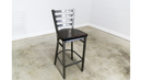 30 Inch Ladder Back Bar Stool (Gun Metal)