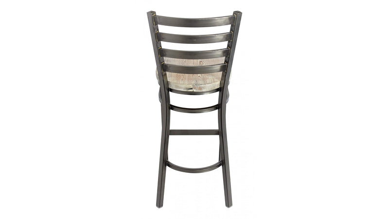 30 Inch Ladder Back Bar Stool (Gun Metal)