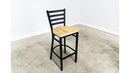 30 Inch Ladder Back Bar Stool (Matte Black)