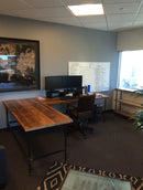 Modern Industry L Shape Reclaimed Wood Desk
