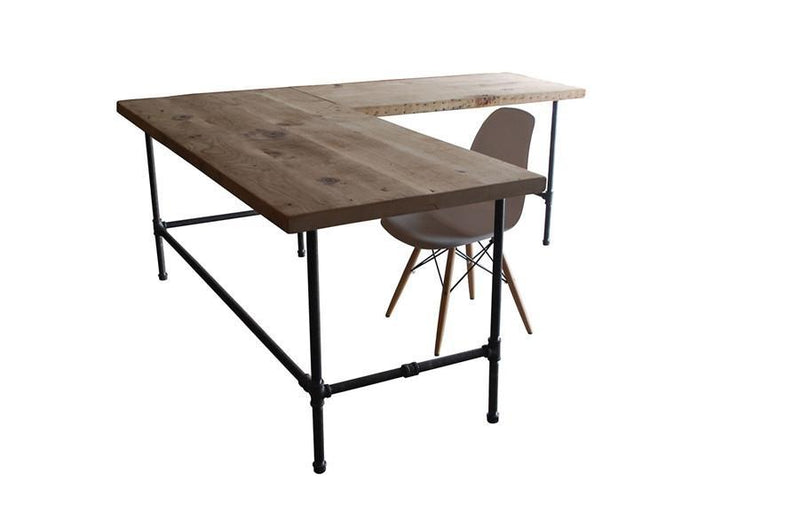Modern Industry L Shape Reclaimed Wood Desk