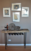 Modern Industry Wine Table and Rack