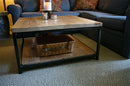 Sustainable Urban Wood and Steel Coffee Table