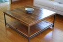 Sustainable Urban Wood and Steel Coffee Table