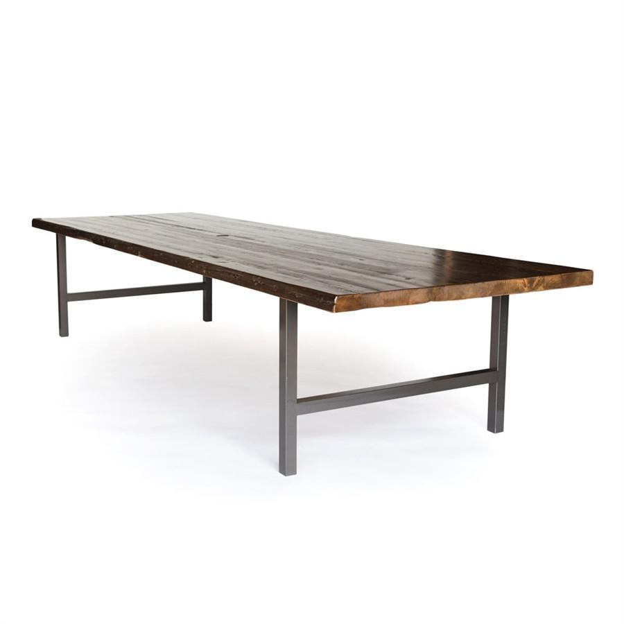Urban Wood and Steel Dining Table Reclaimed Wood and Steel Dining Table
