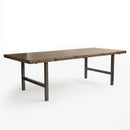 Urban wood and steel dining table