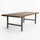Urban wood and steel dining table