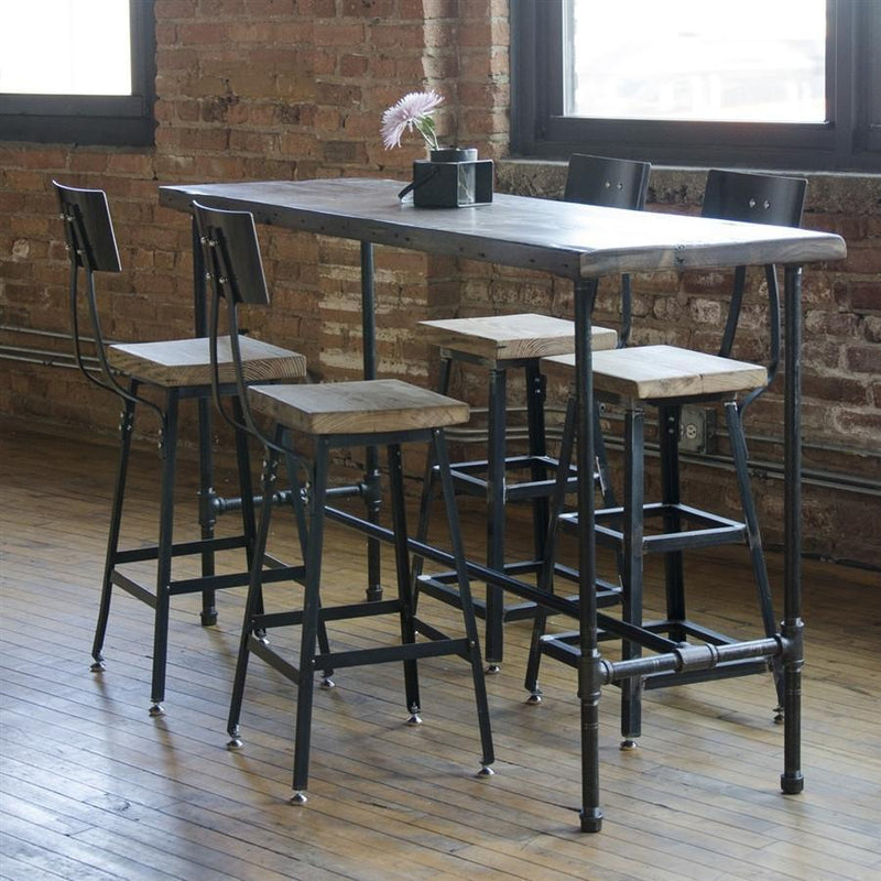 Urban design reclaimed wood bar stools