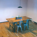Urban wood and steel dining table