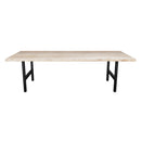 Urban wood and steel dining table