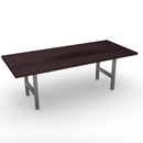 Urban Wood & Steel Dining Table with Narrow Base Style