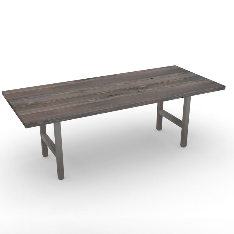 Urban Wood And Steel Conference Table with Narrow Base Style