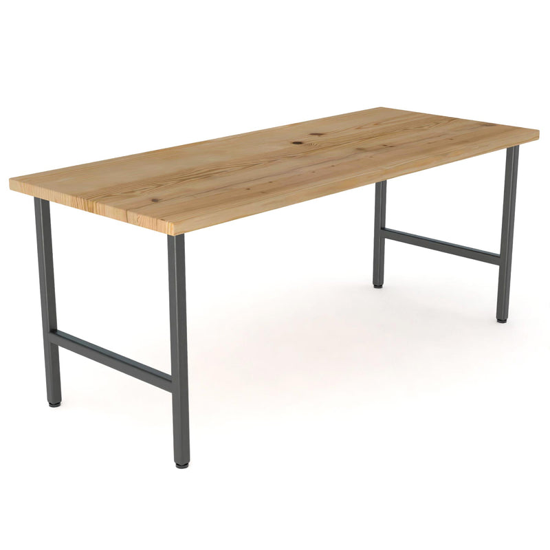 Urban Clear Wood and Steel Desk
