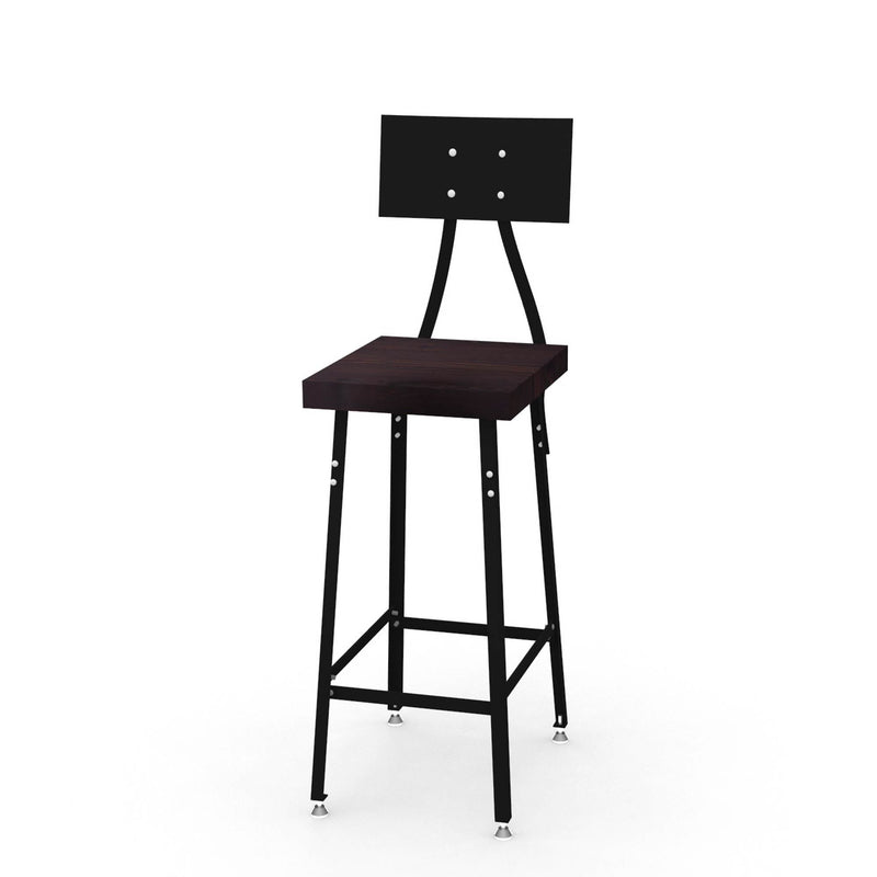 Darkwalnut reclaimed wood bar stools