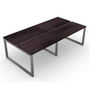 Standard Dark Walnut Latitude Double Desk for 8
