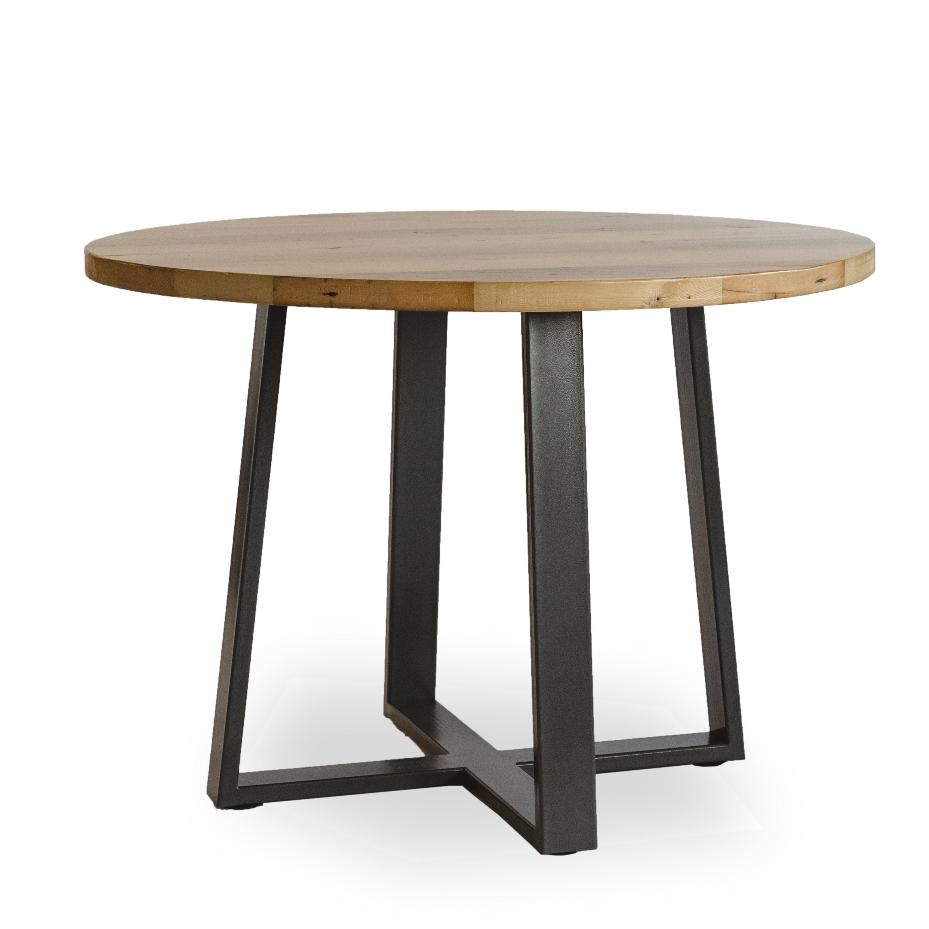 Round Criss Cross Base Dining Table | Reclaimed Wood Collection – Urban ...