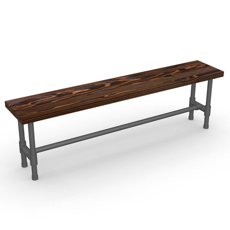 Chestnut wood modern bench