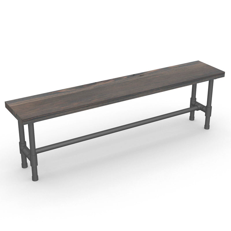 Grey wood modern bench