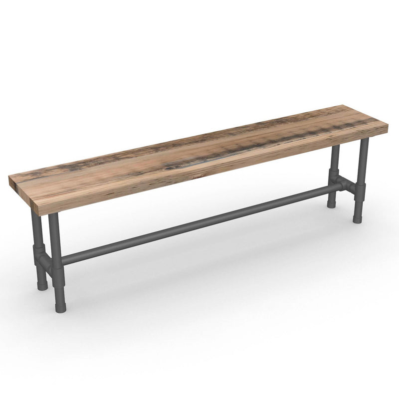 Natural wood modern bench