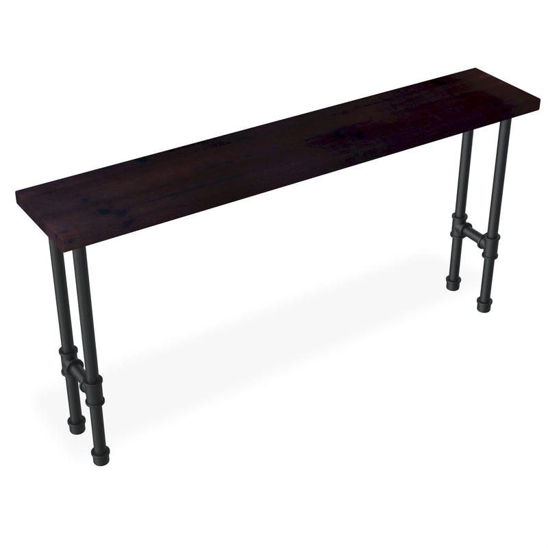 Dark walnut Modern Reclaimed Wood Console Table