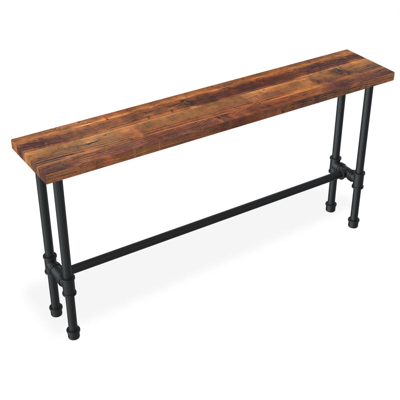 Oil Console table with crossbar