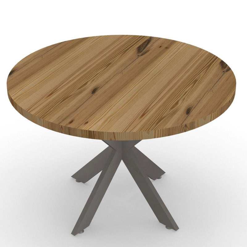 Intersections Clear Wood Round Meeting Table